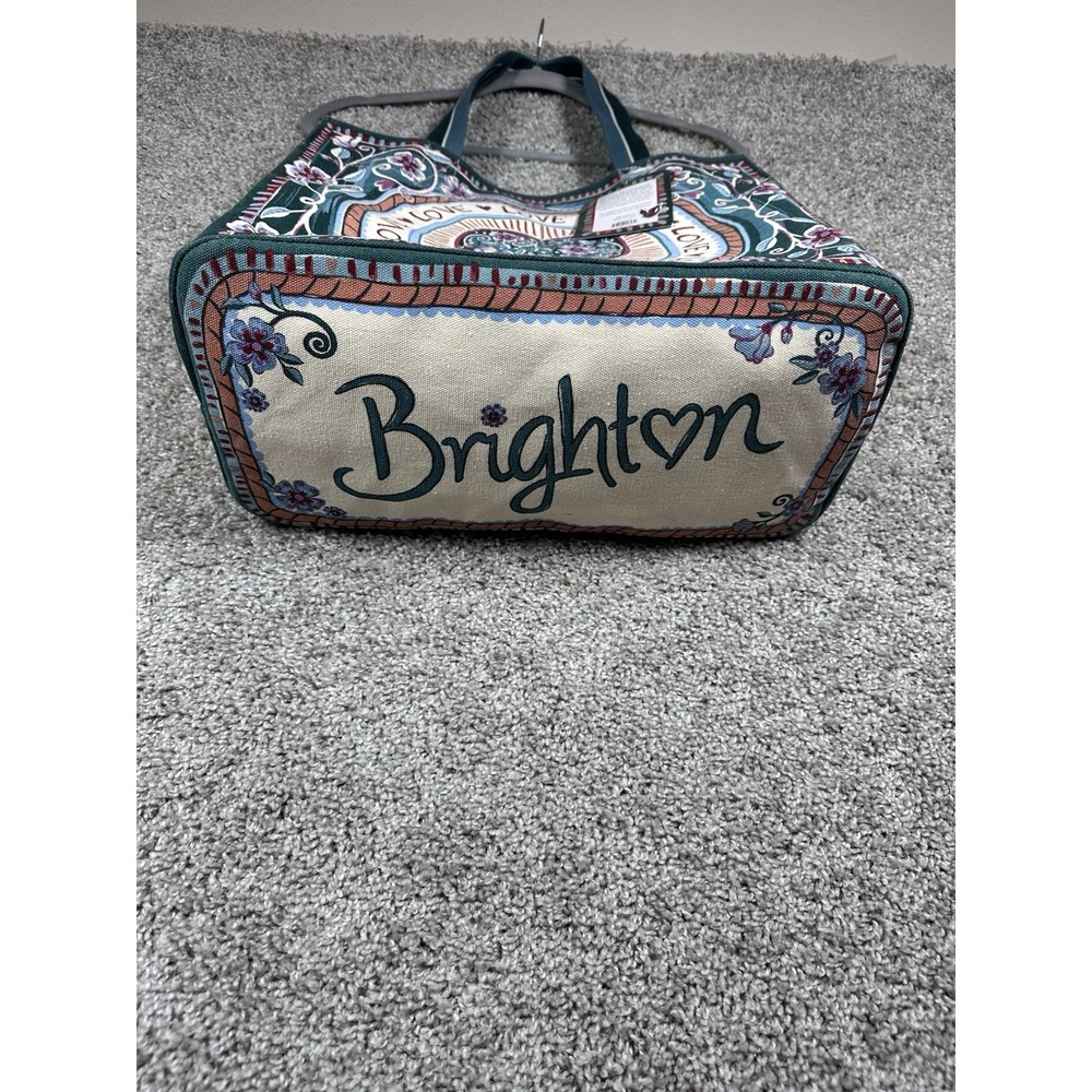 Brighton‎ Bella Tile Tote Love Is All You Need Canvas Bag NWT - Picture 4 of 9
